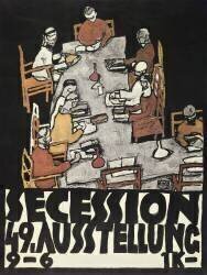 Poster for the Vienna Secession, 49th Exhibition, Die Freunde, 1918 (Egon Schiele) - Muzeo.com