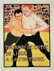 Reproduction of a poster advertising a wrestling tournament (Armand Rossenfosse) - Muzeo.com