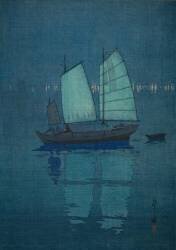 Sailing Boats : Night (Hiroshi Yoshida) - Muzeo.com