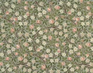 Small pink and white flower wallpaper design (William Morris) - Muzeo.com
