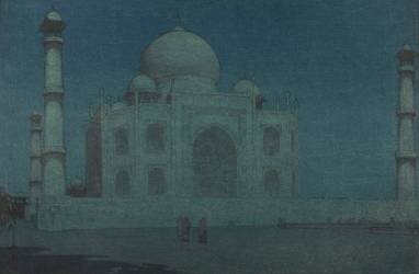 The Taj Mahal Gardens at Night (Hiroshi Yoshida) - Muzeo.com