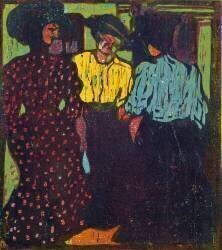 Three Women talking (Ernst Ludwig Kirchner) - Muzeo.com