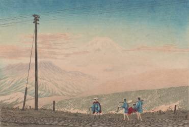 View of Mount Fuji from Hakone mountains (Kiyochika Kobayashi) - Muzeo.com