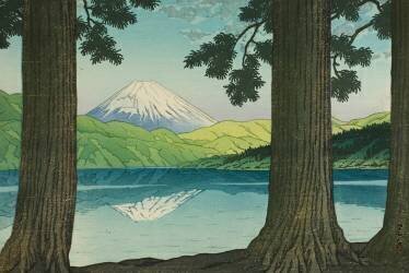 Winter at Lake Ashino (Ashinoko no fuyu) (Hasui Kawase) - Muzeo.com