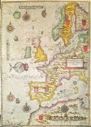 A Generall map, and description of the sea coastes of Europe, and navigation (Jodocus Hondius) - Muzeo.com