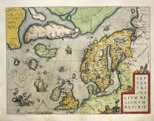 Map of Northern Europe (Abraham Ortelius) - Muzeo.com