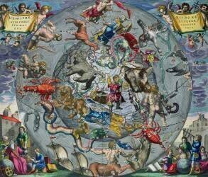 Map of the Constellations of the Northern Hemisphere (Andreas Cellarius) - Muzeo.com