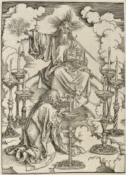Suite de l'Apocalypse: La Vision des sept chandeliers (Albrecht Dürer) - Muzeo.com