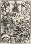 Apocalypse selon Saint Jean - La femme de soleil et le dragon à 7 têtes (Albrecht Dürer) - Muzeo.com