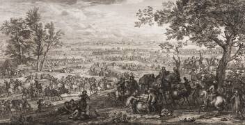 Arrivée du Roy devant Douai qu'il fait investir par sa Cavalerie en 1667 (Adam Frans van der Meulen) - Muzeo.com