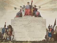 Billet de Congé absolu délivré aux militaires sous la Révolution (Carle Vernet) - Muzeo.com
