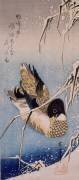 Canard et roseaux sous la neige (Hiroshige) - Muzeo.com