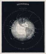 Carte astronomique céleste ancienne de la planète terre avec un concept de définition d'une planète (anonyme) - Muzeo.com