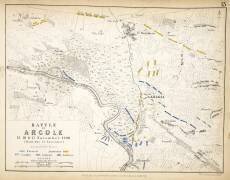 Carte de la bataille d'Arcole (Alexander Keith Johnston) - Muzeo.com