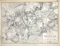 Carte de la bataille de Borodino (Alexander Keith Johnston) - Muzeo.com