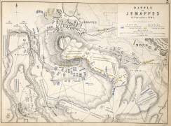 Carte de la bataille de Jemappes (Alexander Keith Johnston) - Muzeo.com