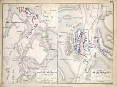 Carte de la bataille de la Fere Champenoise et de la bataille d'Arcis-Sur-Aube (Alexander Keith Johnston) - Muzeo.com