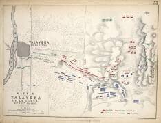 Carte de la bataille de Talavera (Alexander Keith Johnston) - Muzeo.com