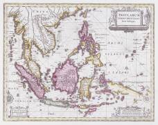 Carte de la Chine et de l'Indonésie (Pieter Schenk) - Muzeo.com