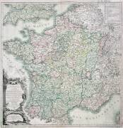 Carte de la France divisée en 58 provinces (Louis-Charles Desnos) - Muzeo.com