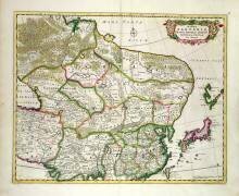 Carte de la Mongolie montrant une partie de la Russie (Frederik de Wit) - Muzeo.com