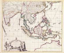 Carte de l'Inde et des Indes orientales (Frederik de Wit) - Muzeo.com