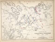 Carte des batailles de Turcoing & Tournay (Alexander Keith Johnston) - Muzeo.com