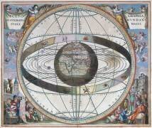 Carte du ciel de 1661 encerclée des signes du zodiaque (Andreas Cellarius) - Muzeo.com