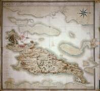 Carte du Rhode Island au moment de son occupation 1780-81 par l'armée française sur ordre de Jean-Baptiste de Vimeur (Ecole Française) - Muzeo.com