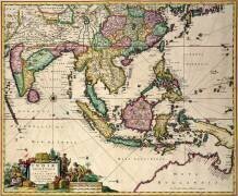 Carte générale s'étendant de l'Inde et de Ceylan jusqu'au nord-ouest de l'Australie en passant par le sud du Japon (Nicolaes Visscher) - Muzeo.com