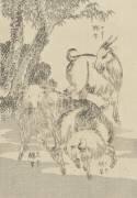 Chèvres (Hokusai) - Muzeo.com