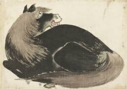 Cheval couché (Hokusai) - Muzeo.com