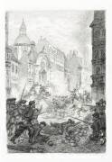 Combat rue Saint Antoine d'après Félix Philippoteaux (Alphonse-Alexandre Leroy) - Muzeo.com