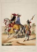 Costumes militaires de la Maison du Roi, sous le règne de Louis XIV, 1660 (Gustave David) - Muzeo.com