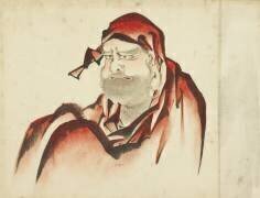 Daruma avec une robe rouge (Hokusai) - Muzeo.com