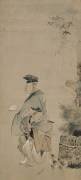 Deux amuseurs se promenant sur le Nouvel An (Hokusai) - Muzeo.com