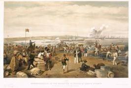 Disembarkation of the expedition to Kertch at Kamish Bournou and the blowing up of St Pauls battery (Walker E.) - Muzeo.com