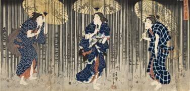 Douche soudaine en Eté (Utagawa Kuniyoshi) - Muzeo.com