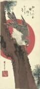 Faucon sur un pin (Hiroshige) - Muzeo.com