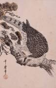 Faucon sur une branche de pin (Kitagawa Utamaro) - Muzeo.com