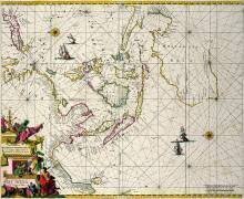 Indes orientales: Carte maritime et côtière s'étendant du sud de l'Inde au Japon en passant par l'archipel des Indes orientales (Frederik de Wit) - Muzeo.com