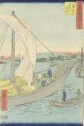 Kuwana, le ferry de Shichiri (Hiroshige) - Muzeo.com