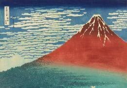 Le Fuji rouge dans une embellie (Hokusai) - Muzeo.com