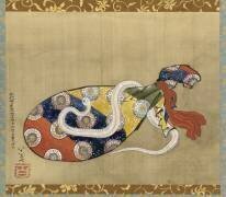 Le luth et le serpent blanc de Benten (Hokusai) - Muzeo.com
