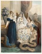 Les anges de la France :Les anges de la France. La reine Hortense, l'impératrice Joséphine et l'impératrice Eugénie (Victor-Jean Adam) - Muzeo.com