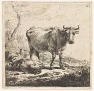 Les vaches à la laitière (Nicolaes Berchem) - Muzeo.com