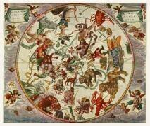 L'hémisphère stellaire nord de l'antiquité, extrait de The Harmonia Macrocosmica (Andreas Cellarius) - Muzeo.com