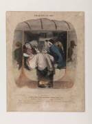 L'intérieur d'une diligence Laffitte (Honoré Daumier) - Muzeo.com