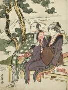 Lueur du soir pour Date no Yosaku et Seki no Koman (Hokusai) - Muzeo.com