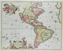 Novissima et Accuratissima Totius Americae Descriptio per N (Nicolaes Visscher) - Muzeo.com